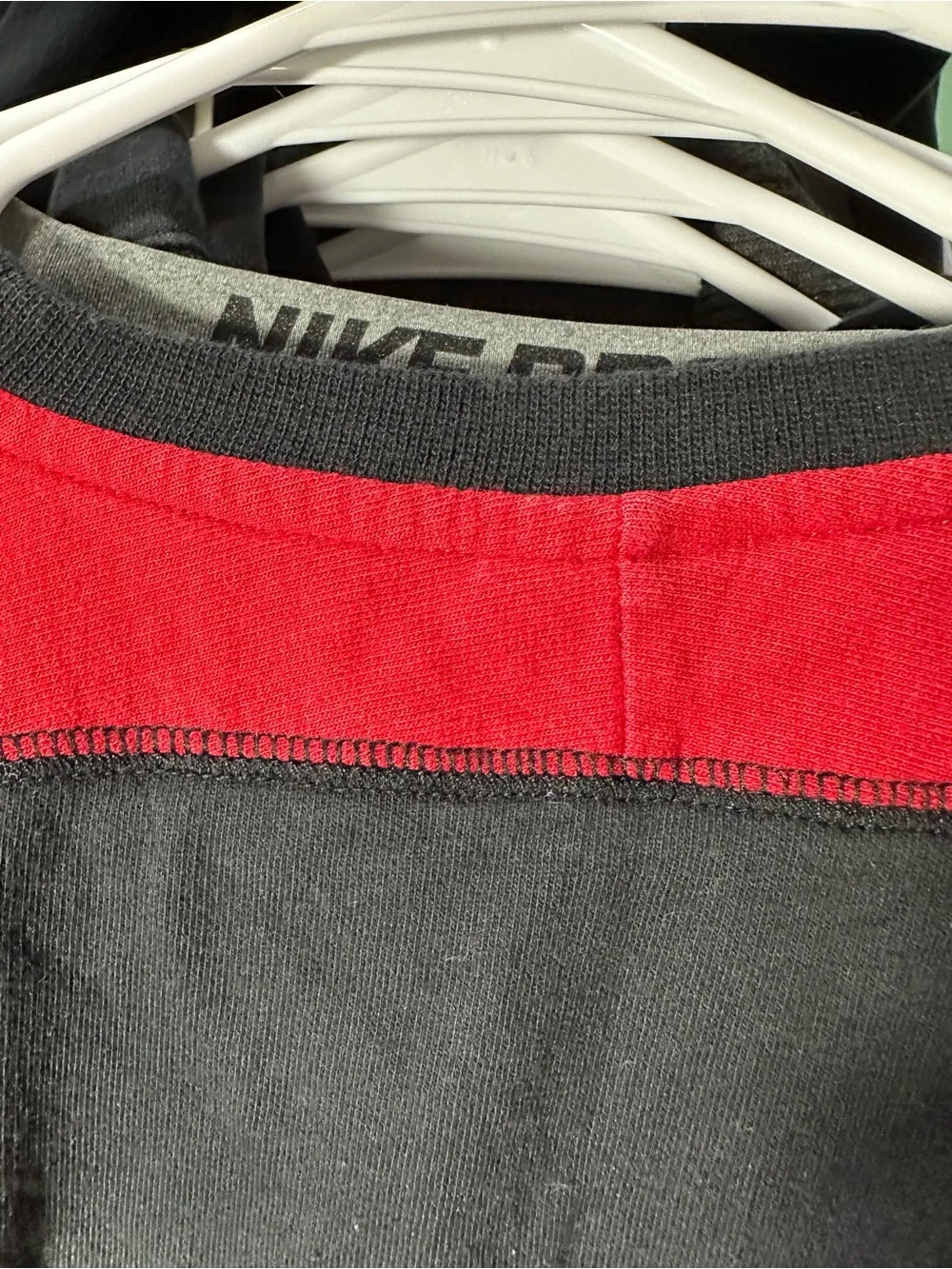 Air Jordan 23 True 3/4 Sleeve Raglan Baseball Tee Black/Gym Red